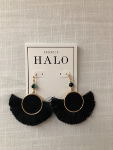 Black Fringe Earrings